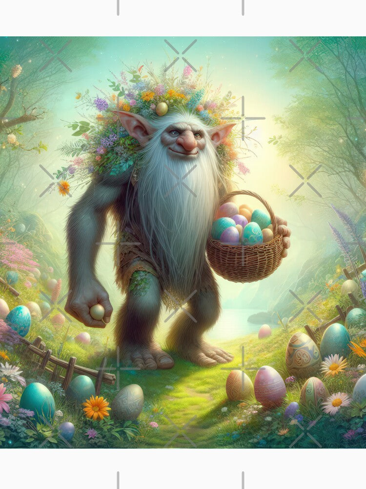 Troll with flowers on the head fantasy easter landscape by Expressions-Sel