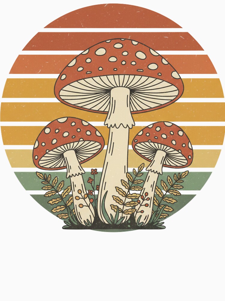 Magic Forest Mushrooms – Retro 70s Foraging Art by ARTReMi