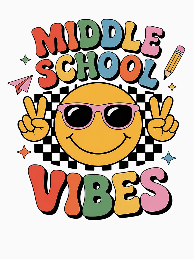 Middle School Vibes Back to School Middle School Teacher by fferomananul