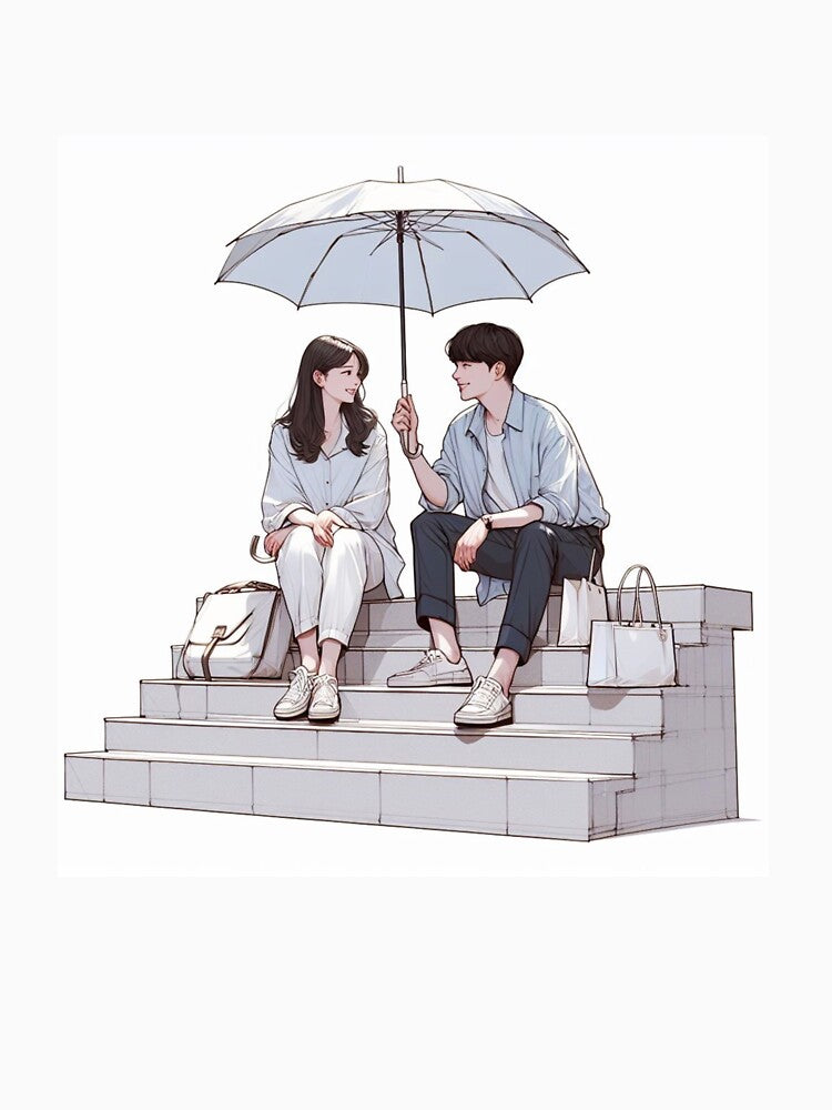 A couple on the stairs. by growing-mom
