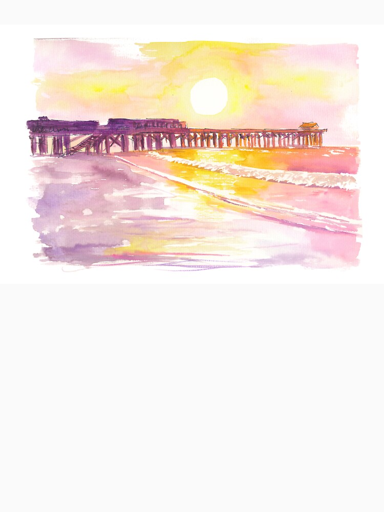 Cocoa Beach Pier Early Morning Sun in Florida Scene by artshop77
