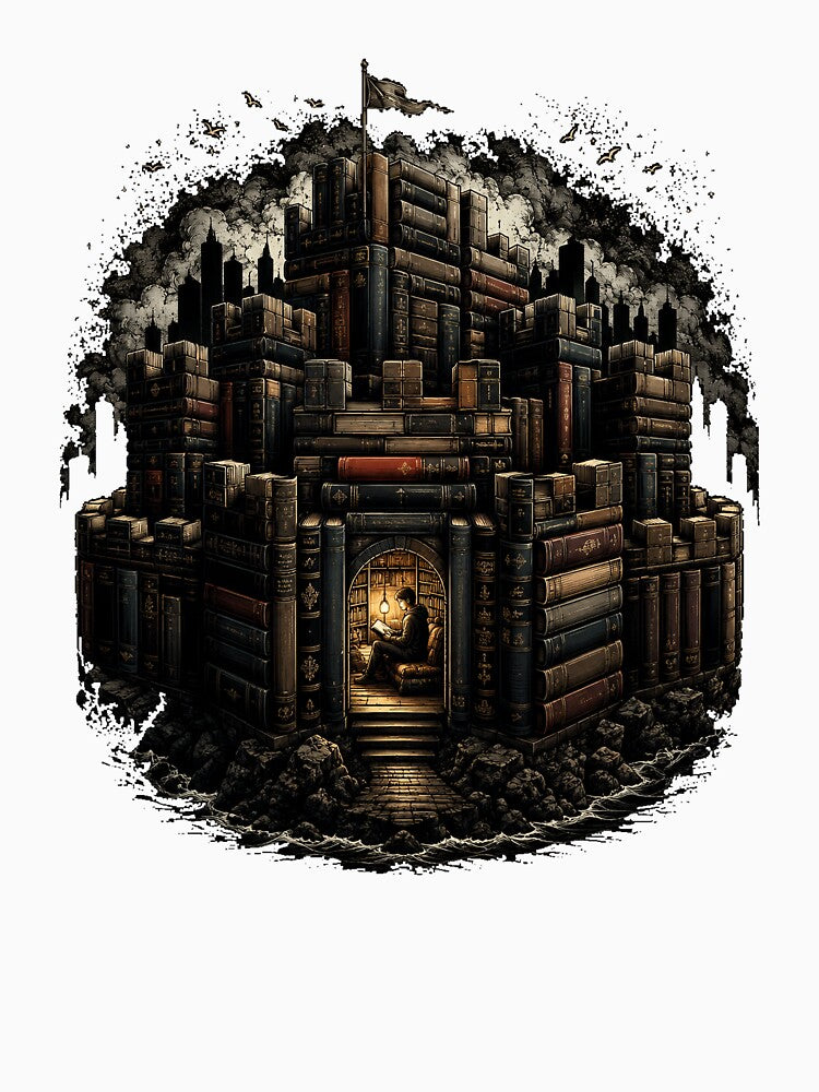 Book Castle Library Fort Dark Academia Reading Bookworm Fantasy by BartArtPhoto