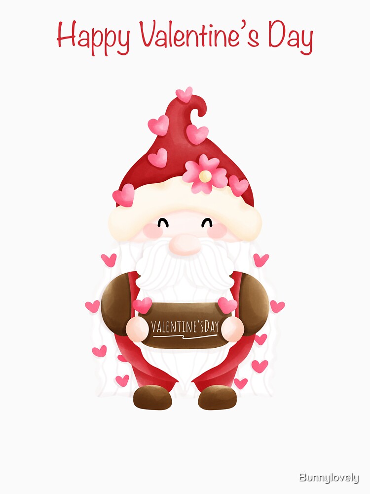 Red valentine's day gnome by Bunnylovely