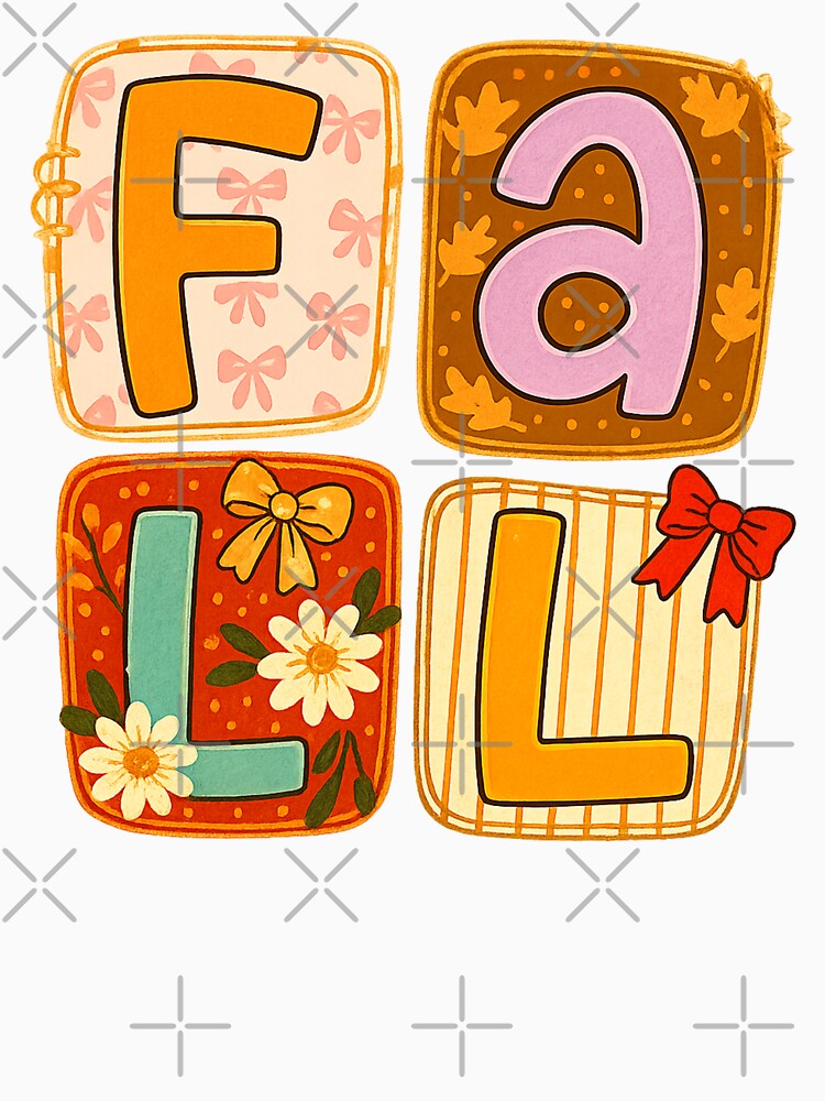 Falling shirts｜Fall festivities｜Fall patchwork quilt｜Fall coquette hoodie｜coquette bow｜fall preppy png｜fall festival autumn｜fall autumn girl by PixelBlooming