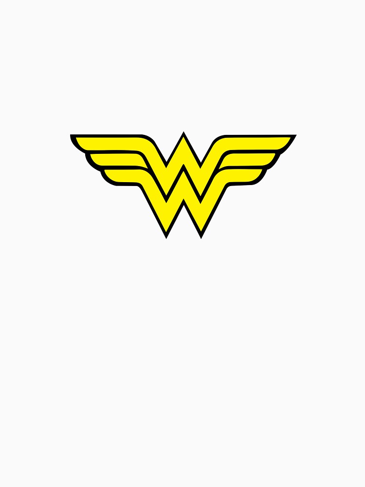 Wonder Woman Classic Golden Winged W Logo Symbol by lolahawkinss