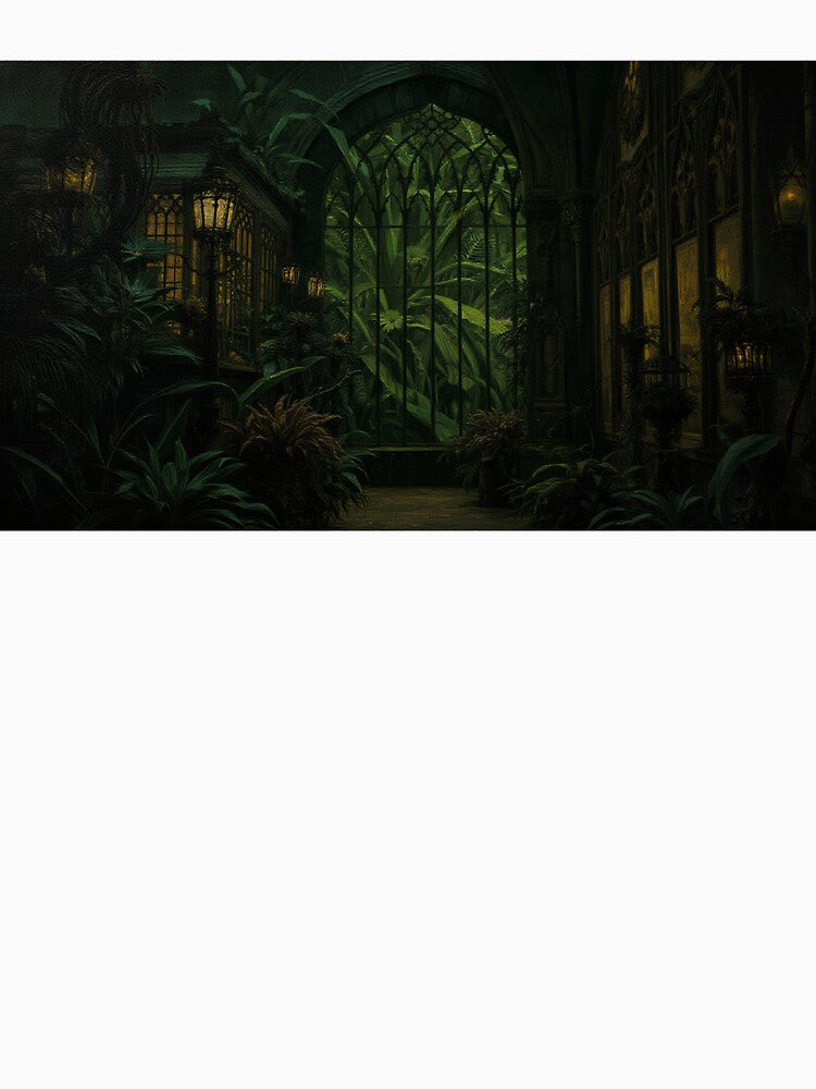 Gothic Overgrown Greenhouse Aesthetic Art by StudioForge