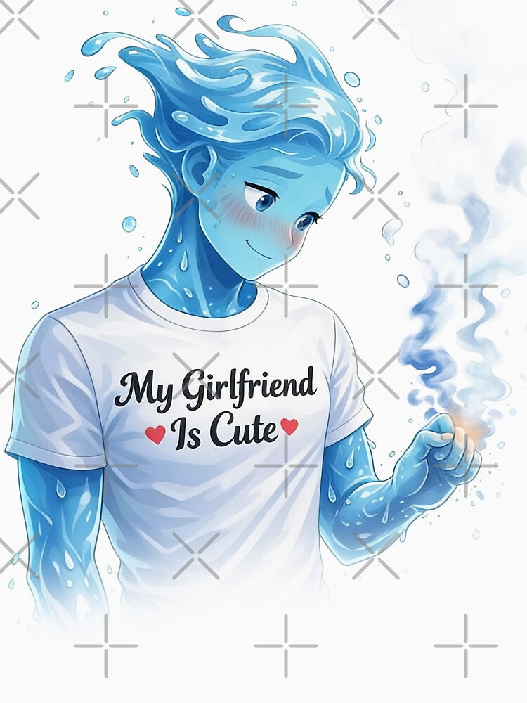 My Girlfriend Is Cute – Water Elemental Couple Shirt by Chaos-Approved