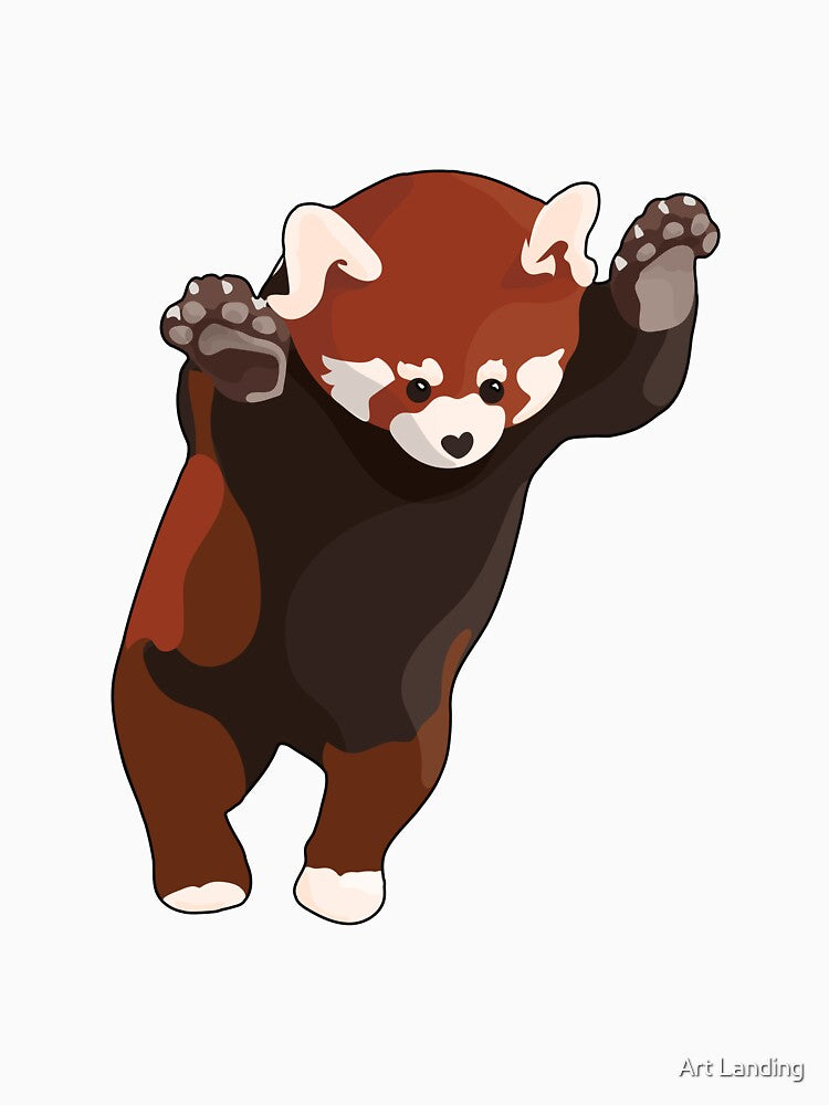 Red Panda Excited by Art Landing