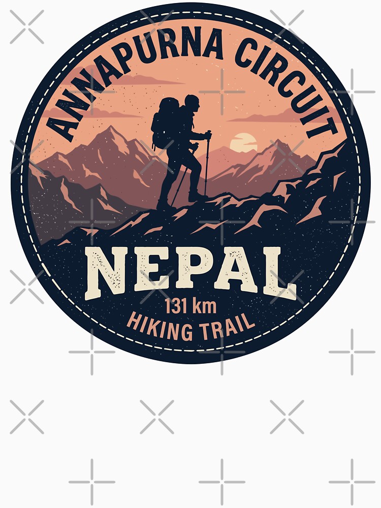Annapurna Circuit Nepal Trek Badge Design by Digital Art Works  Hub