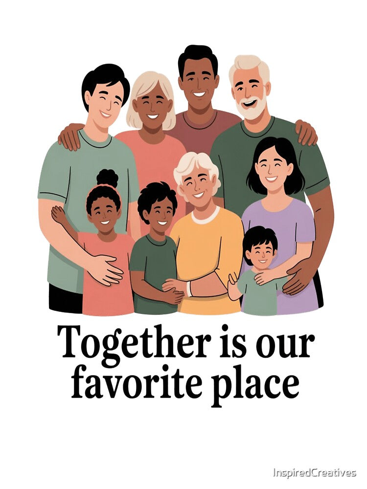 Together Is Our Favorite Place – Family Day Love Illustration by InspiredCreatives