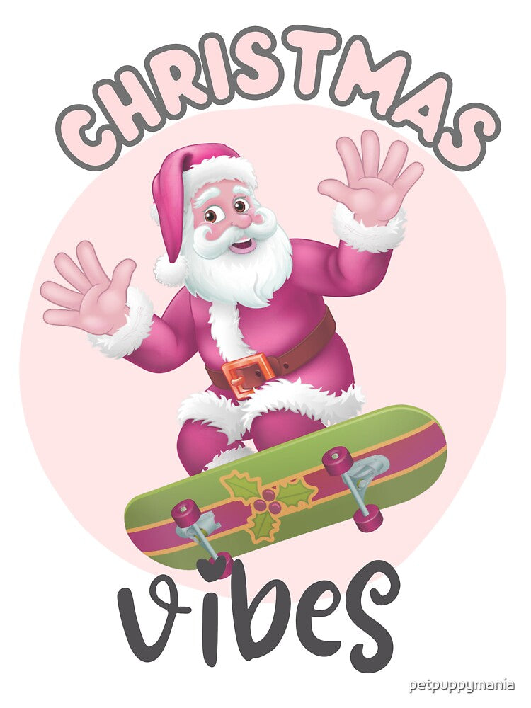 Retro Vintage Pink Santa Claus - Christmas 2022 - Funny Christmas Outfits for Holiday Season by petpuppymania