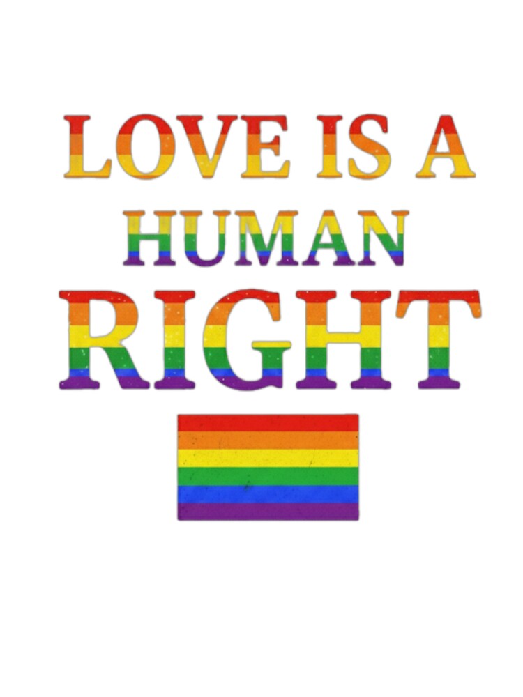 Love is a Human Right - Aesthetic Rainbow Heart by LuminaVanguard