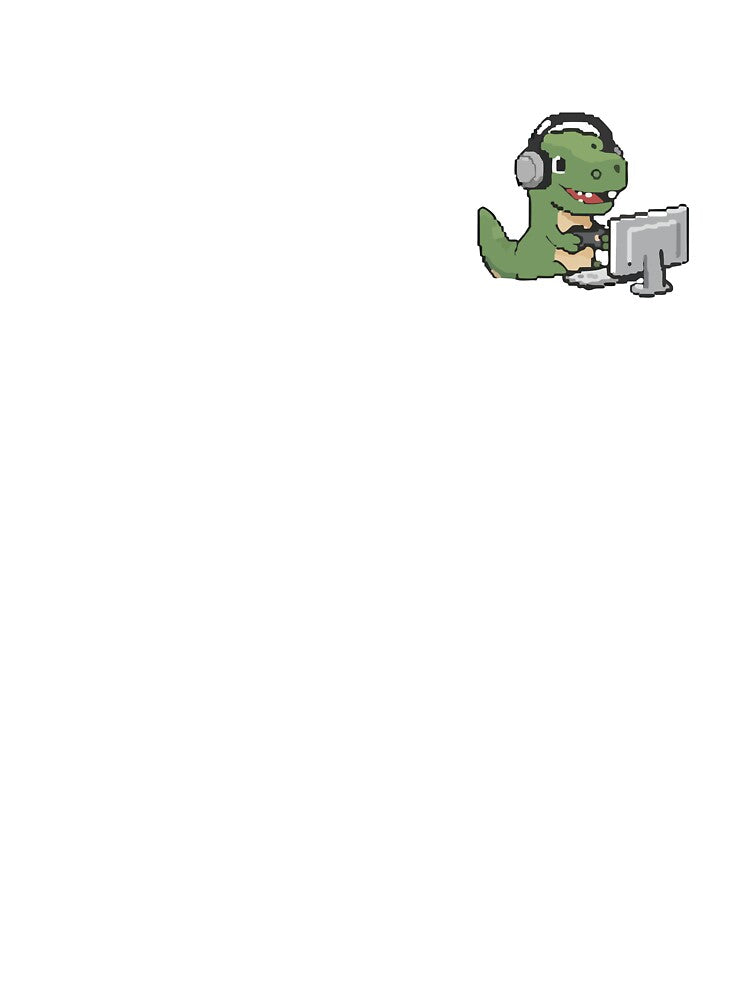 Pixel Gamer Dino – Retro Play Mode by sorryNOTsorry.brand