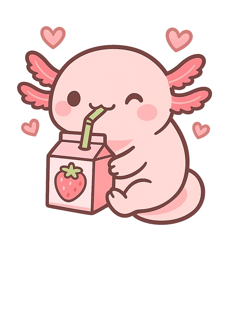 Axolotl Love – Kawaii Winking Axolotl by Dream Machine