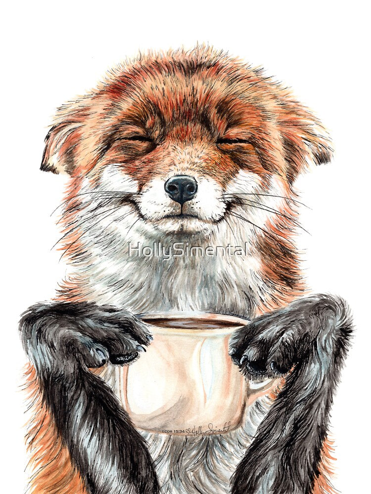 Morning Fox - cute coffee animal by HollySimental