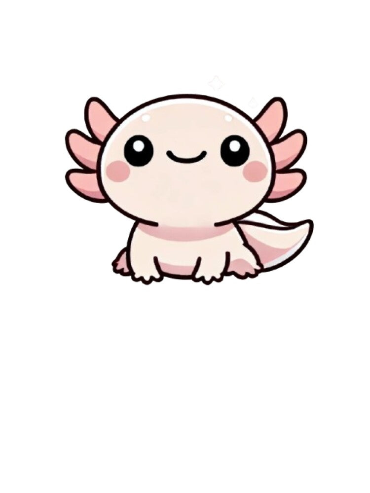 Happy Minimalist Axolotl by GoldenPaw Society