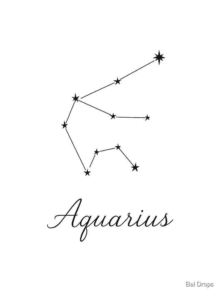 The Minimalist Aquarius Constellation by Bal Drops