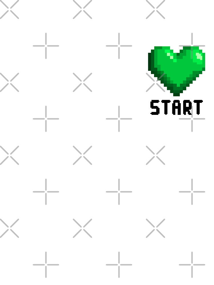Pixelated Green Heart - Retro Gaming by Fikuall