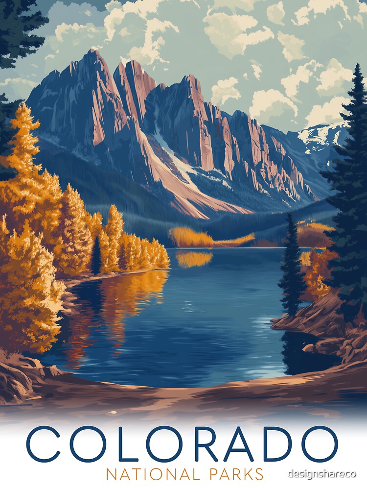 Vibrant Artwork of Colorado National Parks by MisfitPrintsUs