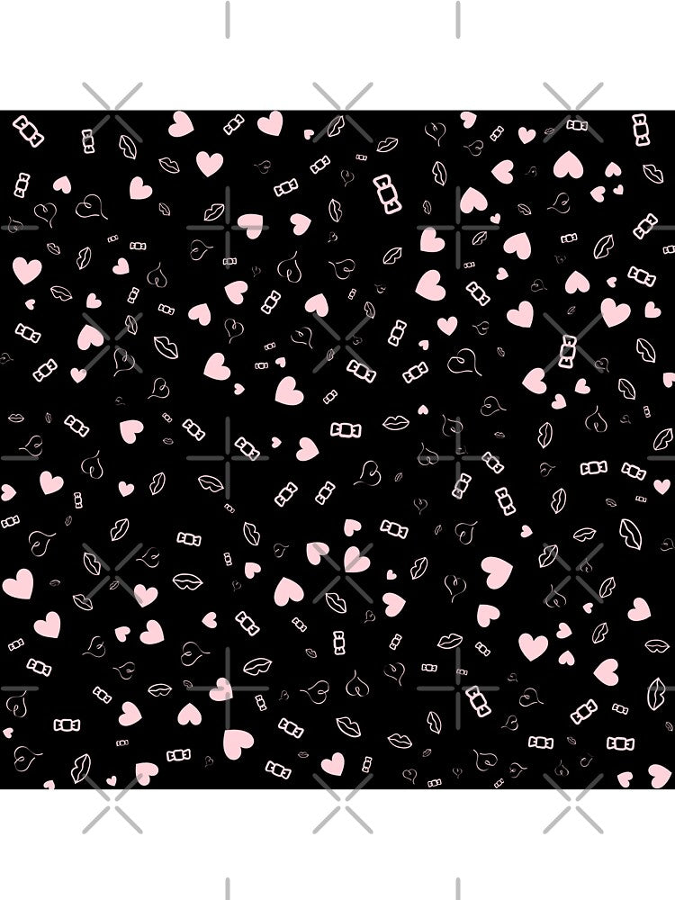 Pink heart with black background 1 by sheelashop