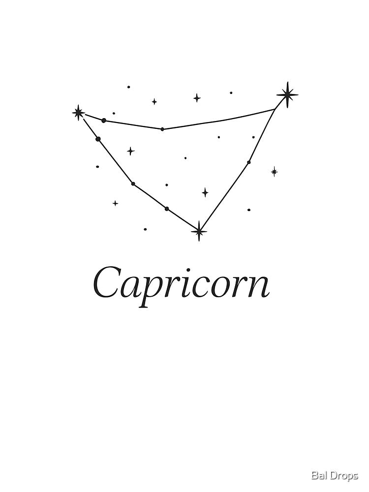 The Minimalist Capricorn Constellation by Bal Drops