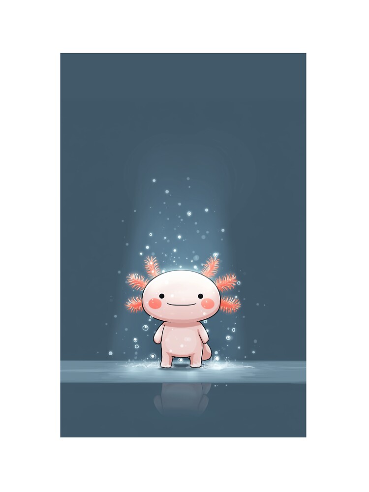 Axolotl Phone Case – Cute Kawaii Pink Axolotl Glow Aesthetic Underwater Vibes by River Quaggy Studios