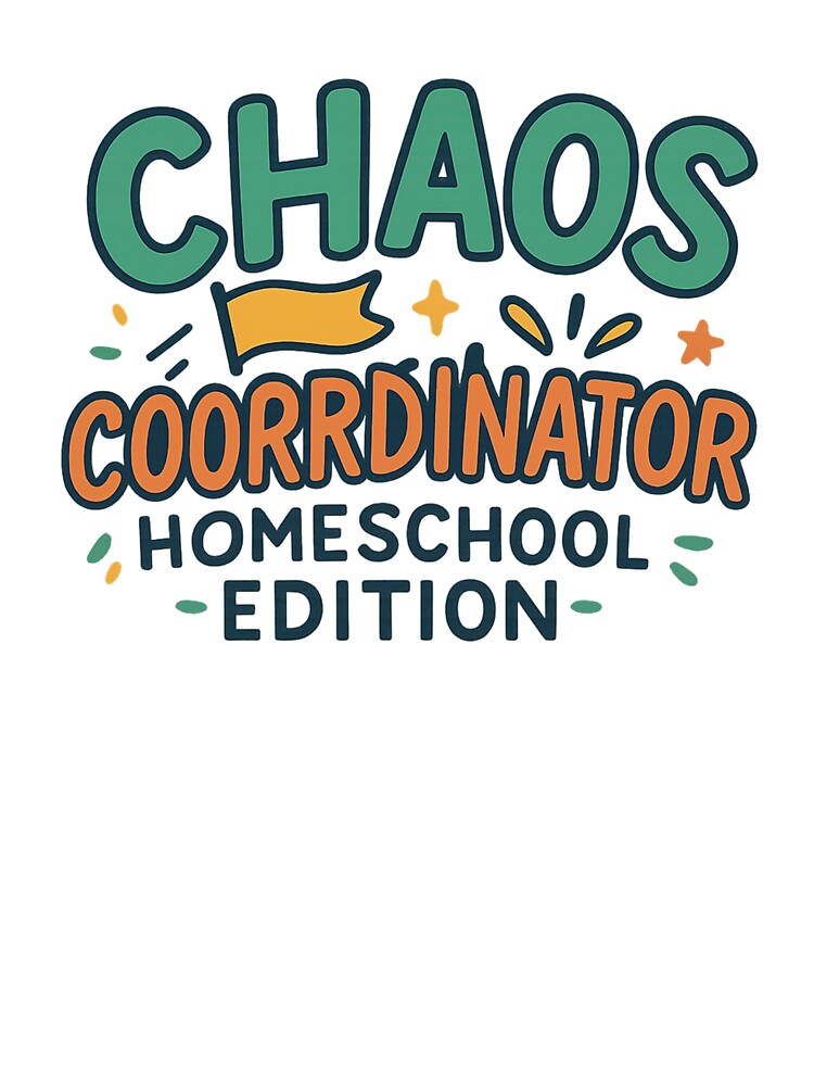 Chaos Coordinator (Homeschool Edition) – Fun Graphic Tee for Homeschool Parents by Just You Tee | Say It Loud, Wear It Proud