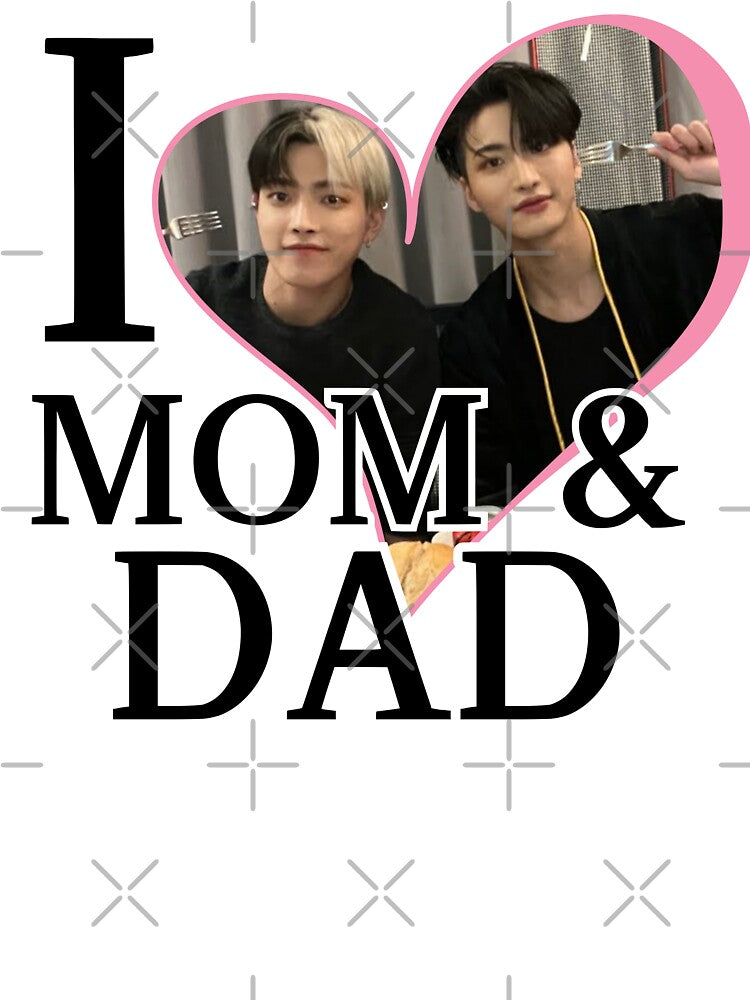 Kpop ATEEZ I Love Mom and Dad Hongjoong and Seonghwa Meme by StarBunnyDesign
