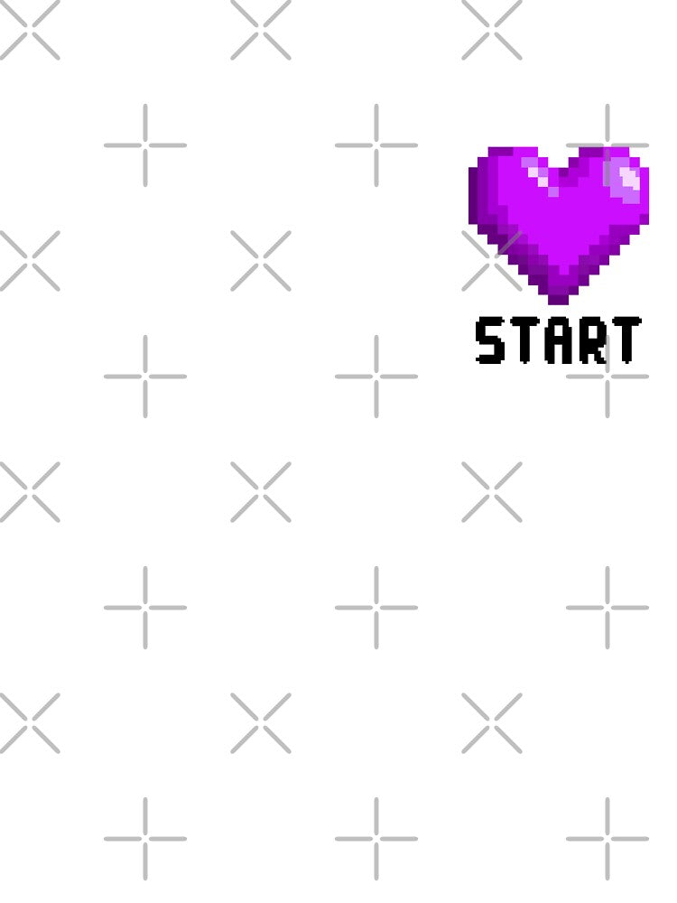 Pixelated Purple Heart - Retro Gaming Art by Fikuall