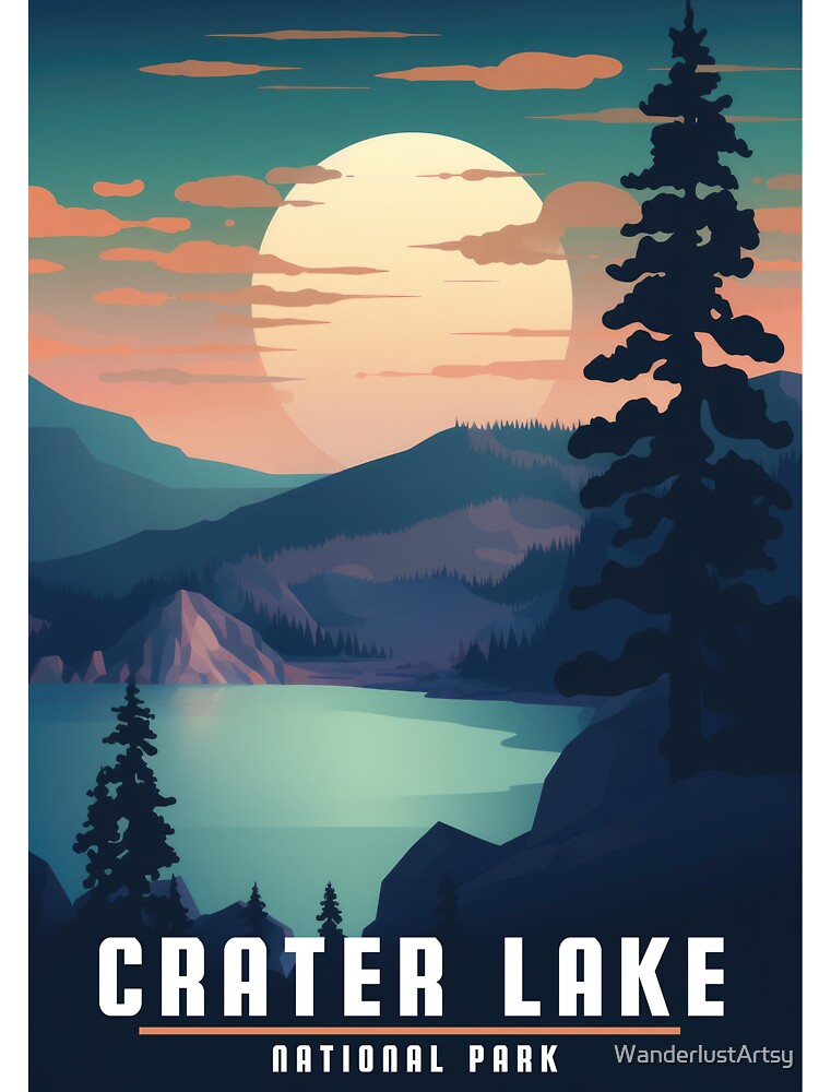 Crater Lake National Park Night by WanderlustArtsy