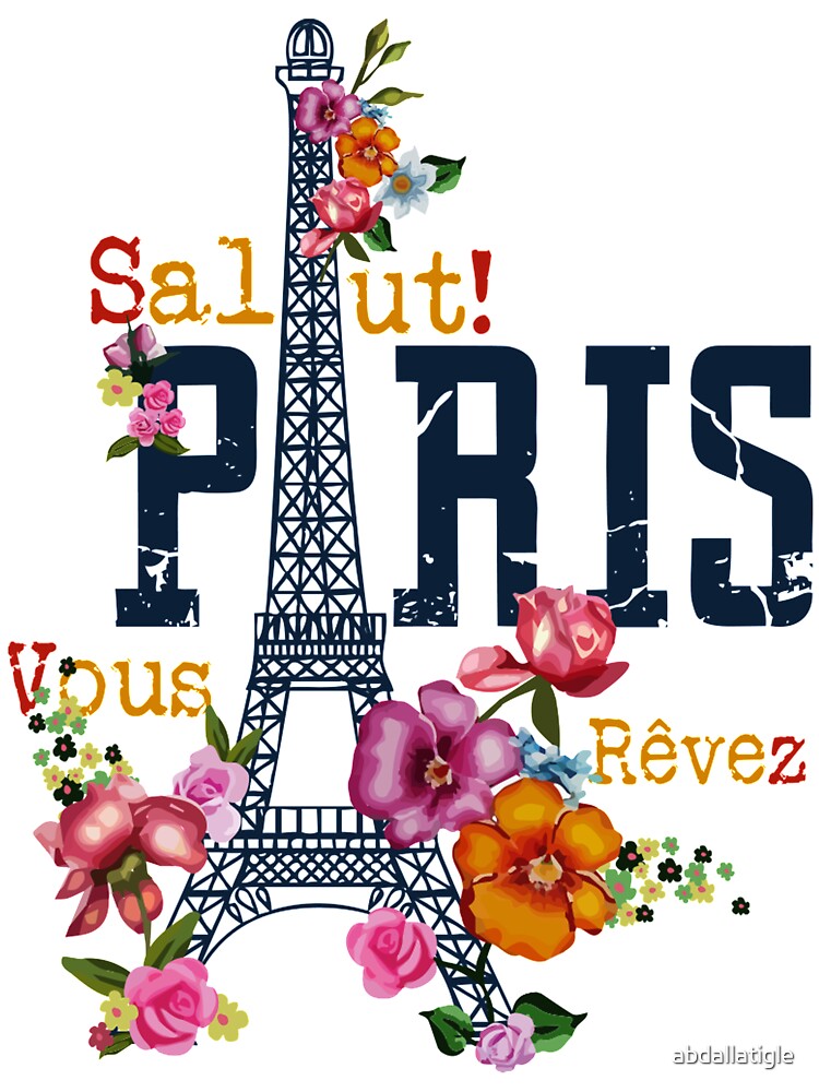 SALUT PARIS amazing classic and premium design t-shirt by abdallatigle