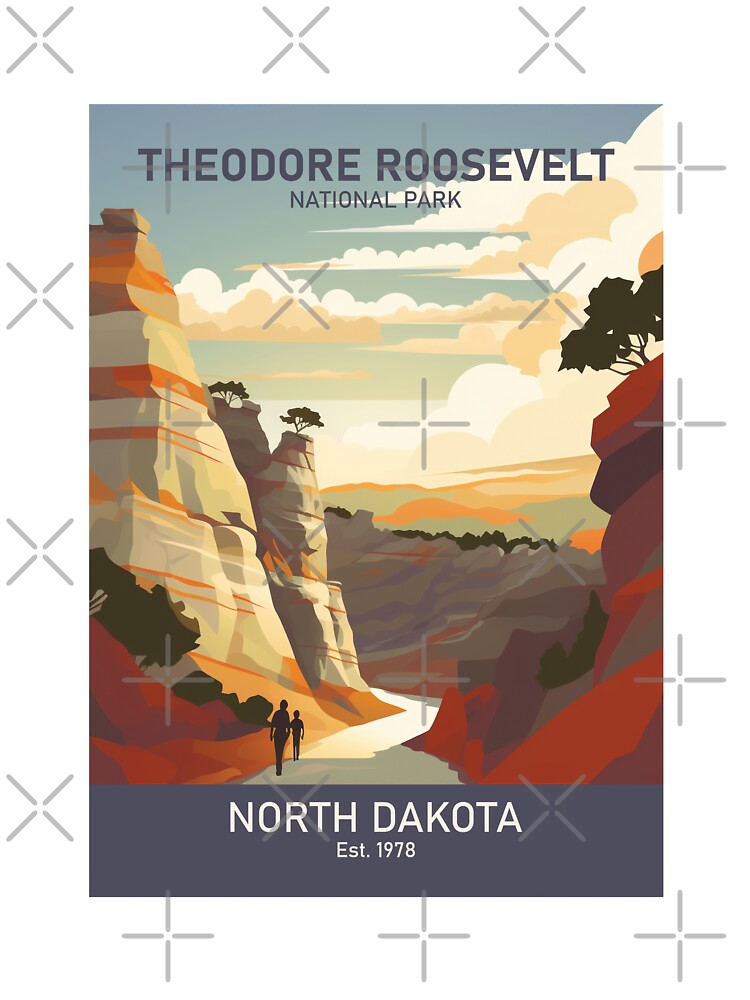 Theodore Roosevelt National Park Landscape Travel Art by MarkedArtPrints