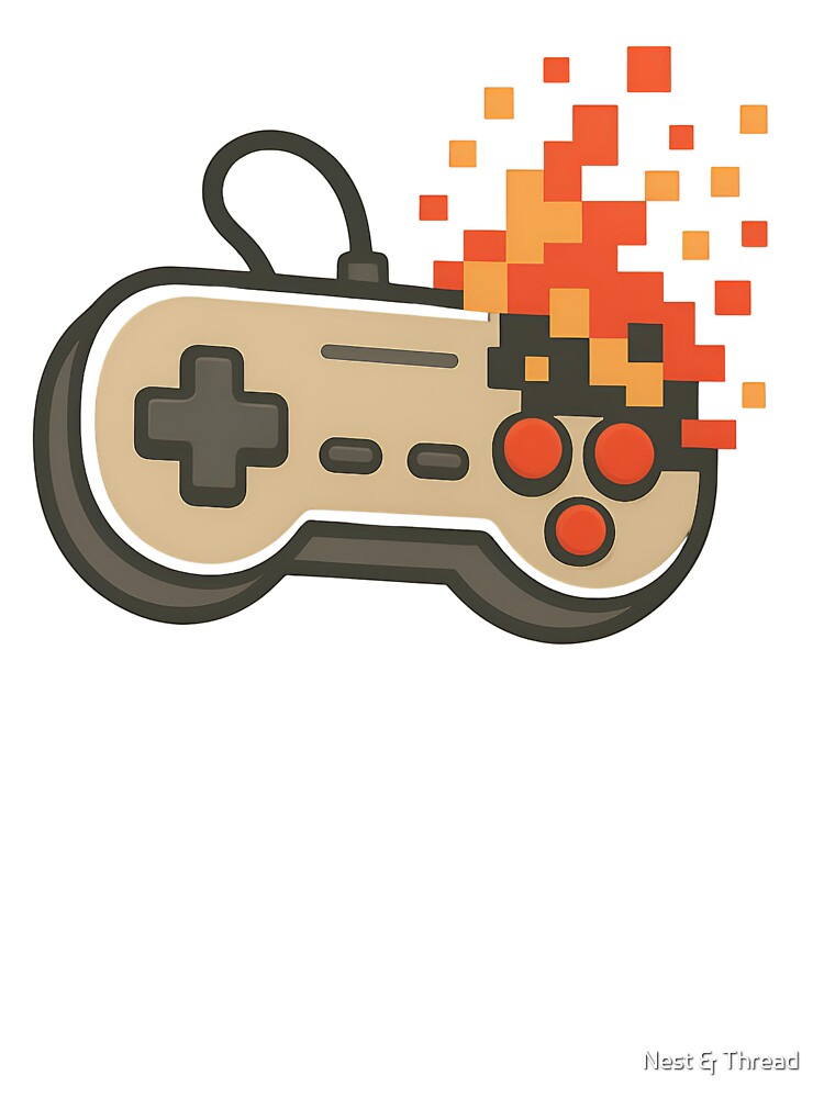 Pixelated Gaming Controller - Retro Video Game by Nest & Thread