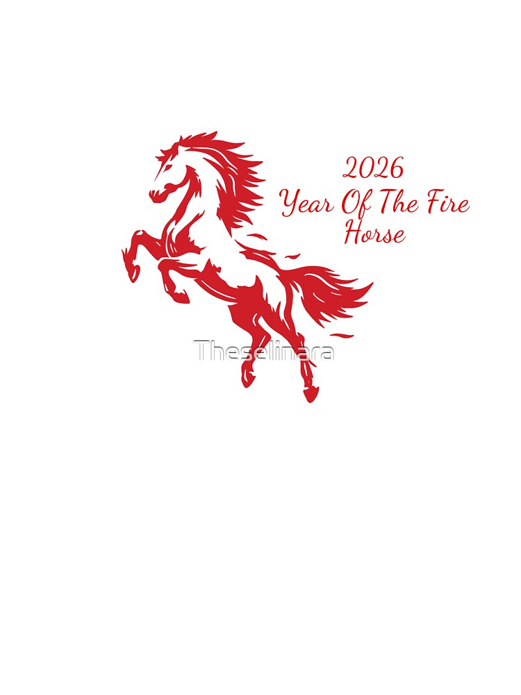 Chinese Zodiac Fire Horse 2026 | Aesthetic Red Flame Lunar Year Art by Theselinara