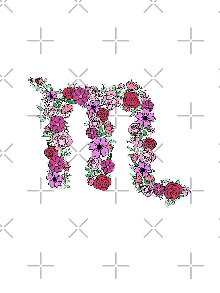 cute aesthetic floral scorpio symbol by Pbanjelly