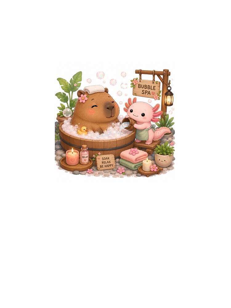 Bubble spa besties by QuirkNest Studio
