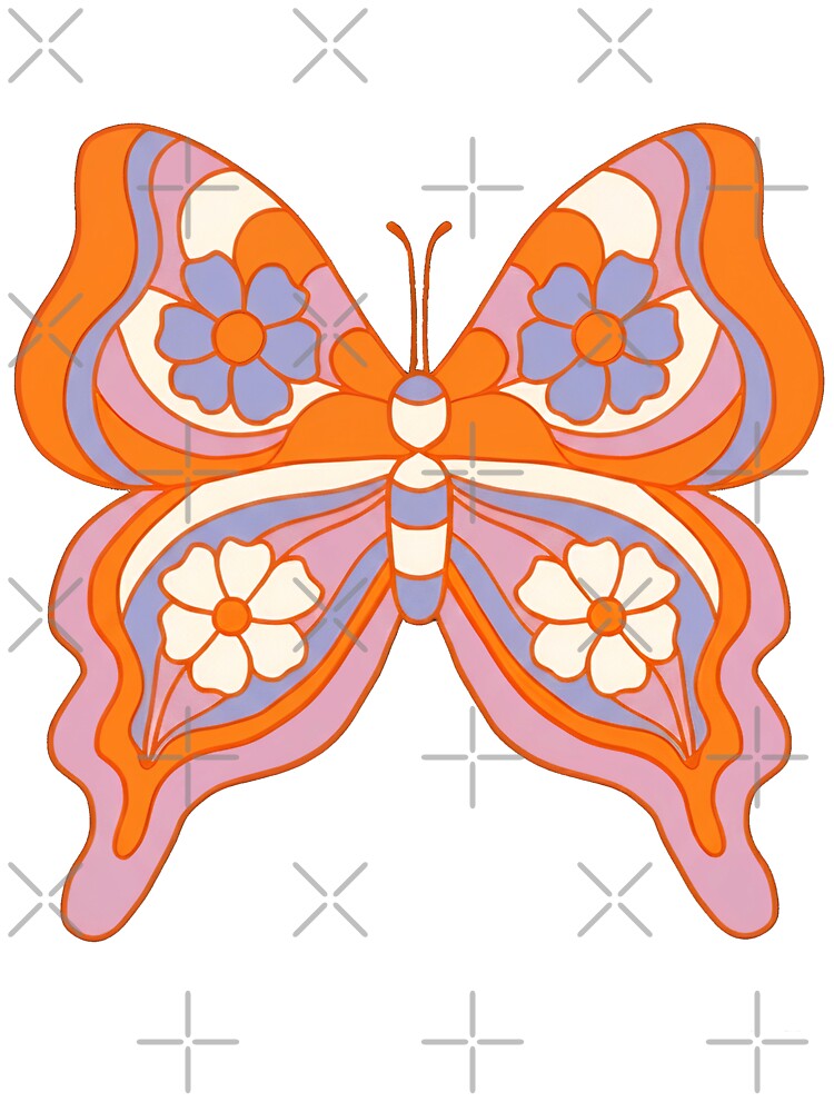 Groovy Floral Butterfly by Randomundi