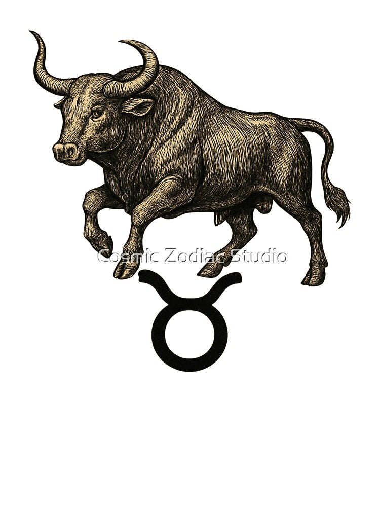Taurus Zodiac Sign – Astrology Earth Sign Design | Taurus Birthday Gift for Astrology Lovers by Cosmic Zodiac Studio