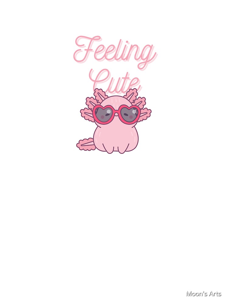 Feeling Cute Axolotl Kawaii Sticker by Moon's Arts
