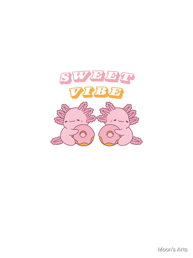 Cute Axolotls with Donut – Sweet Vibe by Moon's Arts