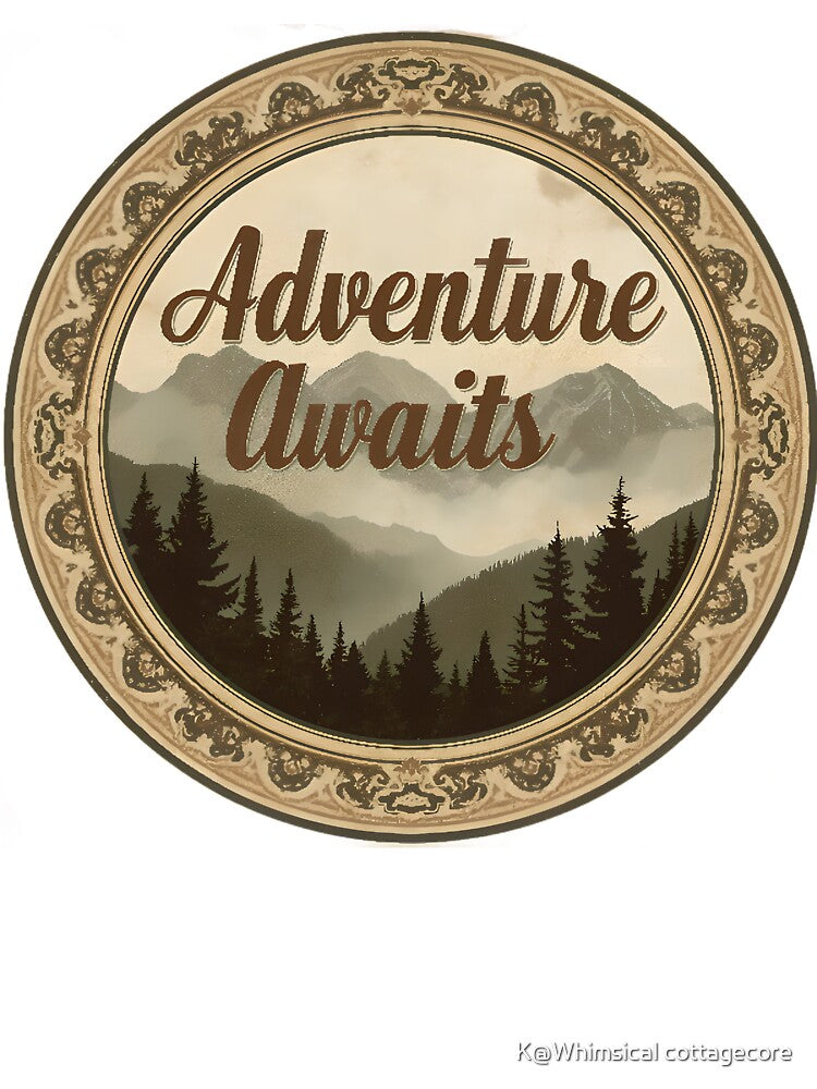 Adventure Awaits – Vintage Mountain Travel and Exploration Design by K@raksnalee