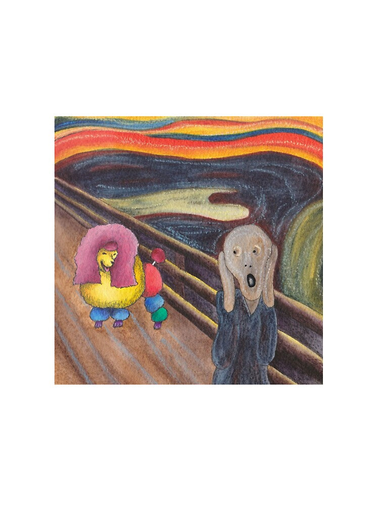 Munch Scream Poodle by sarahkeenan