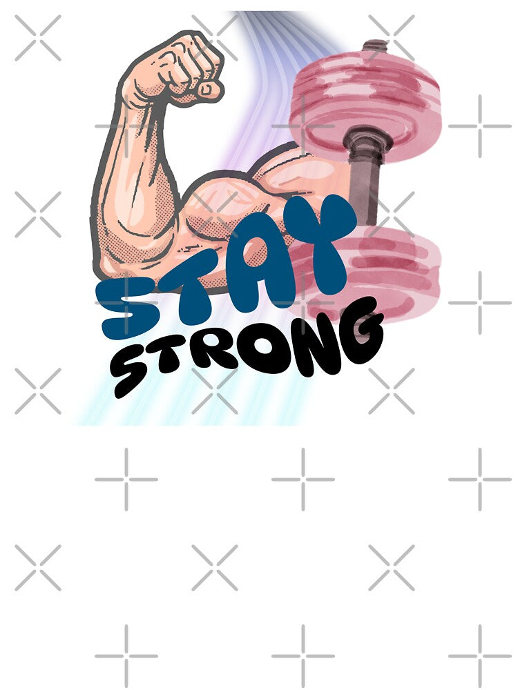 Stay Strong Gym Motivation Design -Fitness Strength Workout Quote by Palette _Vibes