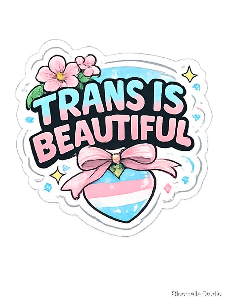 Trans Is Beautiful Pastel Pride by Bloomelle Studio