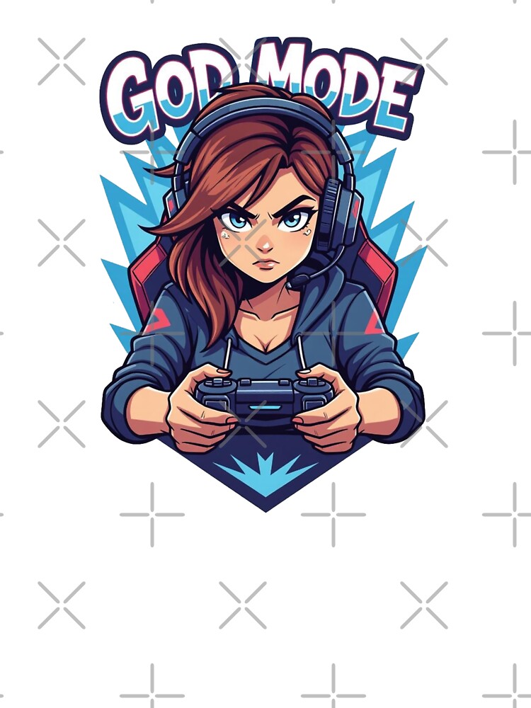 CUTE BLUE GOD MODE GIRL by shinyillust