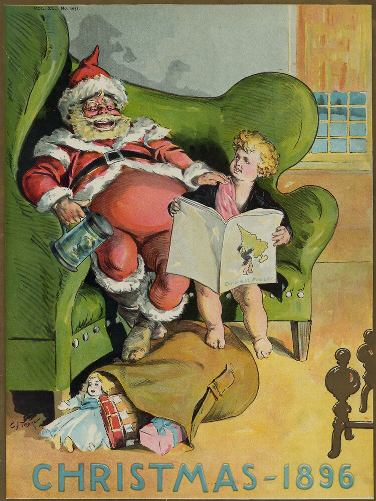 Vintage Santa Claus on Christmas Eve (1896) by BravuraMedia