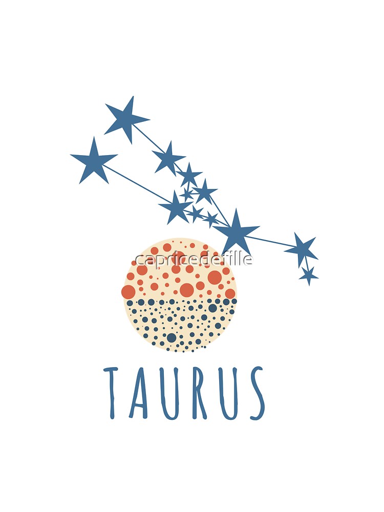 Minimalist Taurus Zodiac Constellation Art by capricedefille