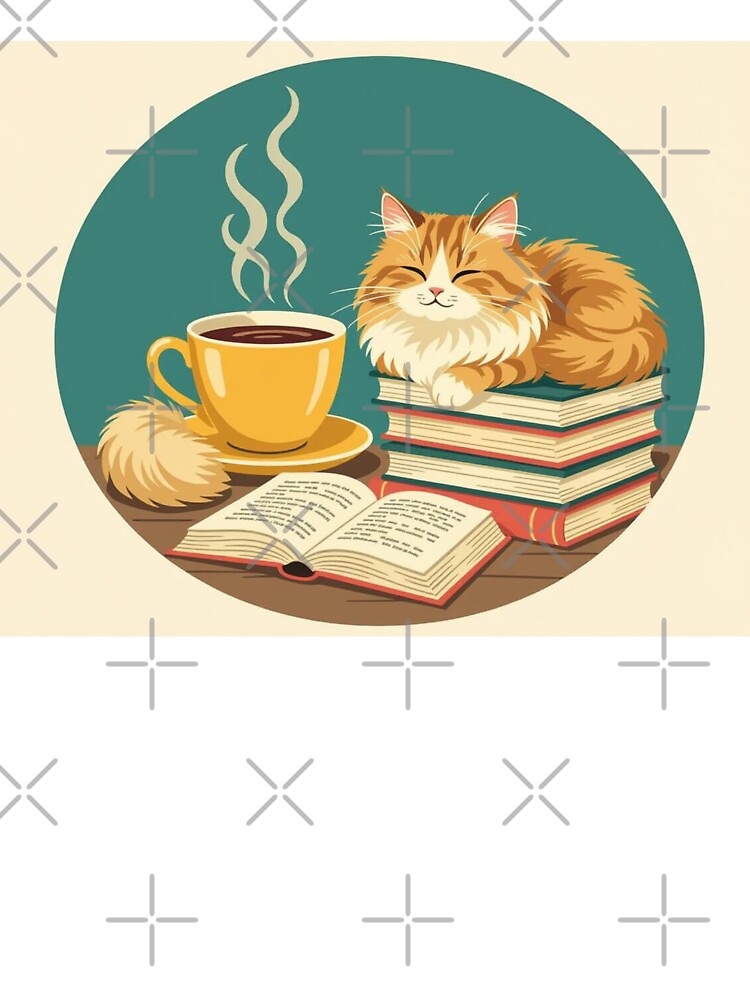 Cat and Books "Reading Club" Graphic by xArchGoDx