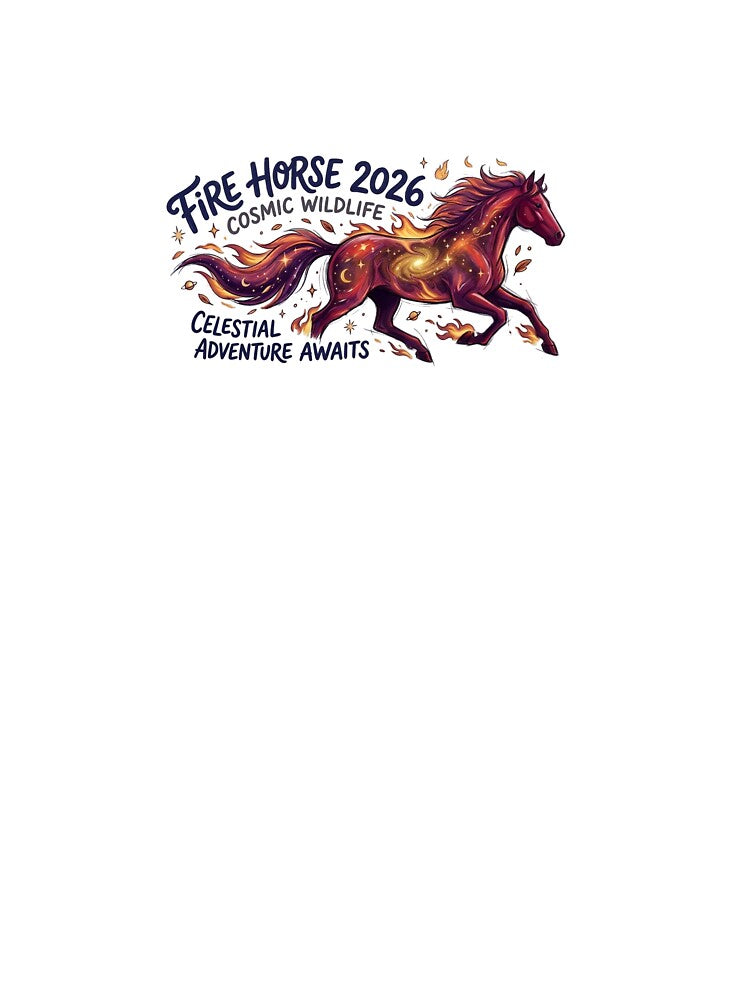 Cosmic Fire Horse 2026 - Hand-Drawn Celestial Zodiac Art by reazel