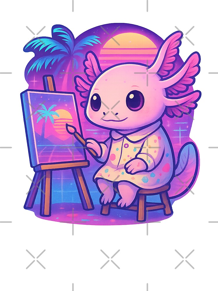 Axolotle Aspiring Artist by Seethingsenterprise
